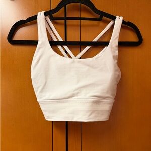 lululemon Energy Bra, size 6 white longline